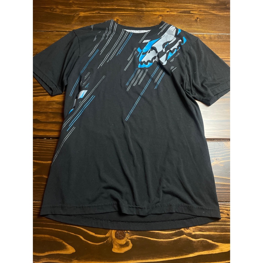FOX T-Shirt Women's Size Medium Black Short Sleeve FOXTECH round Neck LOGO Print